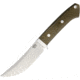 Bark River Classic Trailing Point Hunter Fixed Blade Knife, 4.5in, CPM 154 Steel, Standard Edge, Satin, Green, Canvas Micarta Handle BA02145MGC