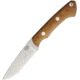 Bark River Featherweight Fox River CPM3V Fixed Blade Knife, 3.25in, CPM-3V Carbon Steel, Drop Point, Satin, Natural, Canvas Micarta Handle BA01022MNC