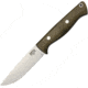 Bark River Gunny Hunter Green Fixed Blade Knife, 4in, Drop Point, Green, Canvas Micarta Handle BA012MGC