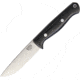 Bark River Gunny Hunter LT Elmax Fixed Blade Knife, 8.25in Overall, 3.75in Satin Elmax Steel Blade, Black Canvas Micarta Handle, Brown Leather Belt Sheath, 07-056MBC