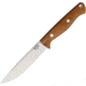 Bark River Gunny Vortex Rampless Natural Fixed Blade Knife, 4.875in, A2 Tool Steel, Standard Edge, Satin, Natural, Canvas Micarta Handle BA07010NGNC