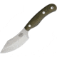 Bark River JX6 Companion Elmax Fixed Blade Knife, 7.25in Overall, 3.25in Satin Elmax Steel Blade, Green Canvas Micarta Handle, 10-142MGC