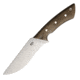Bark River Los Lobos Fixed Blade Knife, Los Lobos, 12in Overall, 6.25in Satin A2 Tool Steel Blade, Green Canvas Micarta Handle, Brown Leather Belt Sheath, Designed By Shane Wink, 10-117MGC