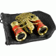 Barska 3x25mm Roof Prism Blueline Opera Glasses Theater Binoculars w/ Light, Polished Brass, Ruby Red, AB10190
