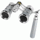 Barska 3x25mm Roof Prism Blueline Opera Glasses Theater Binoculars w/ Handle, Silver, Silver, AB11282