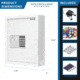 Barska 40 Capacity Fixed Position Key Cabinet Digital Keypad Wall Safe, White, Small, AX13964