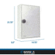 Barska Adjustable Key Cabinet, RFID Lock, Gray, Medium, CB13716