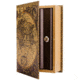 Barska Antique Map Book Lock Box Safe w/ Key Lock, Brown, Outer Size 7 x 2.75 x 10.75 in CB12480