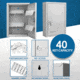 Barska 40 Capacity Fixed Position Key Cabinet