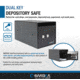 Barska Dual Key Depository Safe, Drop Slot, Black, Small, AX13708