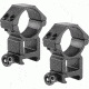 Barska High 30mm Weaver Style HQ Rings, Black, Medium AI13190