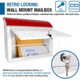 Barska Retro Locking Wall Mount Mailbox. 13in Width, Cream-Red, Small, CB13700