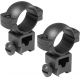 Barska Rifle Scope Rings - 1in, High Height, Matte Black, Dovetail See-Thru, Airgun .22 - AI10344