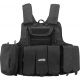 Loaded Gear VX-300 Tactical Vest, Black, 22 in. Long, Adjustable, 38-to-50-in. Torso 193908