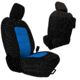 Bartact Front Seat Covers for a 2019 plus Jeep Gladiator, Black/Blue, JTTC2019FPBU