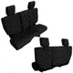 Bartact Jeep JKU Seat Covers Rear Split Bench 2008-2010 Wrangler JKU Baseline Performance, Black, JKBC0810R4B