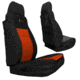 Bartact Jeep TJ Seat Covers Front 2003-2006 Wrangler TJ Tactical Series, Black/Orange, TJSC0306FPBN