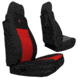 Bartact Jeep TJ Seat Covers Front 2003-2006 Wrangler TJ Tactical Series, Black/Red, TJSC0306FPBR