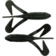 Bass Assassin Lures Logger Toad Topwater, 4in, 5 per Pack, Black, 4, LT02100