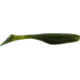 Bass Assassin Lures Turbo Shad Swimbait, 4in, 10 per Pack, Avocado/Red Glitter, 4, TSA30434