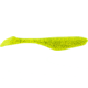 Bass Assassin Lures Turbo Shad Swimbait, 4in, 10 per Pack, Chartreuse/Silver Glitter, 4, TSA30452