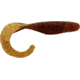 Bass Assassin Walleye Assassin Curly Shad, 4in, 10 per Pack, Rootbeer/Red Glitter, 4, WC33401