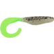 Bass Assassin Walleye Assassin Curly Shad, 4in, 10 per Pack, Salt &amp; Pepper Silver Phantom/Chartreuse Tail, 4, WC33238