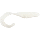 Bass Assassin Walleye Assassin Curly Shad, 4in, 10 per Pack, White, 4, WC33108