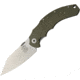 Bastinelli Creations Big Dragotac Framelock Green Folding Knife,4.75in,D2 Tool Steel,Wharncliffe,Stonewash,Green,G10 Handle BAS07G