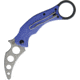 Bastinelli Creations Black Bird Folder Trainer Folding Knife, 2.25in Unsharpened 440 SS Blade, Blue G10 Handle, Finger Ring, Pocket Clip, Blue, BLACK BIRD FOLDER TRAINER
