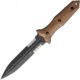 Bastinelli Creations Grozo Fixed Blade Coyote Knife, 11in Overall, 6in Black SW Partially Serrated N690 SS Spear Point Blade, Coyote Brown G10 Handle, Black Kydex Sheath, BAS214CS