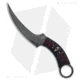 Bastinelli Creations Mako Fixed Blade Knife, 4.50in, Bohler N690 Stainless Steel, Trailing Point Blade, Cord Black/Red Handle, w/ Bronze Menuki Cord Wrap, Black/Black/Red, 8.625in, BHQ-102289