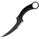 Bastinelli Creations Mako Fixed Blade Serrated Knife, 5 black stonewash finish partially serrated Bohle, Black grooved G10 handle, MAKO FIXED BLADE SERRATED