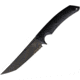 Bastinelli Creations PY Fixed Blade Serrated Knife, 5 black PVD coated partially serrated Bohler N690, PY SERRATED