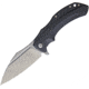 Bastinelli Creations Shadow Framelock Folding Knife, 3.75in SW Elmax Steel Blade, Carbon Fiber Handle With SW SS Back Handle, Fox Knives Collaboration, Black Synthetic Case, SHADOW CARBON