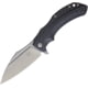 Bastinelli Creations Shadow Framelock Folding Knife, 3.75in SW Elmax Steel Blade, Carbon Fiber Handle With SW SS Back Handle, Fox Knives Collaboration, Black Synthetic Case, SHADOW CARBON