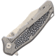 Bastion BRAZA EDC Linerlock Stingray Folding Knife, 3.88in Satin Cpm S35Vn SS Blade, Gray Titanium Handle, Thumb Stud, Pocket Clip, Stingray Style Handle Inlay, Gift Boxed, Gray, BRAZA-S35VN-SITT