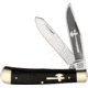 Battle Axe Buffalo Horn EDC Trapper Folding Knife, 4.13in Closed, Stainless Steel, Mirror Clip/Spey Blades, Buffalo Horn Handle, 6219BH EDC