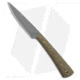 Battle Horse Knives Birch River Bird and Trout Fixed Blade Knife, 3.00in, O1, Drop Point Blade, Micarta Green Handle, Steel/Green, 6.88in, BHQ-198239
