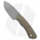 Battle Horse Knives Slug Fixed Blade Knife, 2.50in, O1, Drop Point Blade, Micarta Green Handle, Steel/Green, 6.70in, BHQ-198232