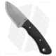 Battle Horse Knives Slug Fixed Blade Knife, 2.80in, O1, Drop Point Blade, Micarta Black Handle, Steel/Black, 6.68in, BHQ-198228