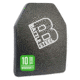 Battle Steel Level III Ballistic Armor Plate, 10x12 Shooters Cut Polyurea Coating, BS101014