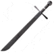 Battlecry Hattin Falchion Fixed Blade Knife, 24in, Standard Edge, Black, Synthetic Handle BAT501508