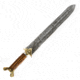 Battling Blades Acinaces Scythian High Carbon Damascus Steel Sword, 25in, 6830472462508