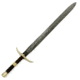 Battling Blades Bastard Short High Carbon Damascus Steel Longsword, 28in, 432288661538