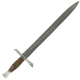 Battling Blades Bastard Sword, High Carbon Damascus Steel, 29in, 11935025107