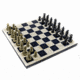 Battling Blades Bone Black And White Chess Set, Bone Chess Board With Pieces, 20in, 7012460757164