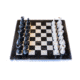 Battling Blades Marble Black And White Chess Set With Chess Pieces Black Border, 12in, 5615558820002