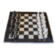 Battling Blades Marble Black And White Chess Set With Fancy Chess Pieces Black Border, 16in, 5615569731746