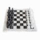 Battling Blades Marble Chess Set White And Black Marble Chess Board With Pieces, 20in, 6140116926636
